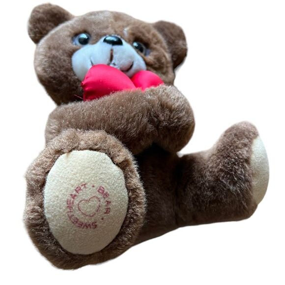 Applause Sweetheart Bear 8" Plush Red Heart Vintage Korea 3915 Stuffed Animal - Picture 2 of 8